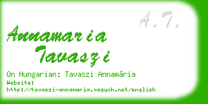 annamaria tavaszi business card